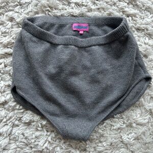 Gray Knit micro mini shorts